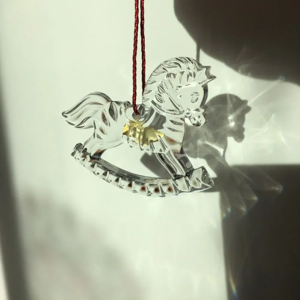 VTG Gorham Crystal Rocking Horse ornament - Vintage, West Germany
